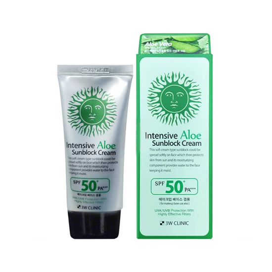 3W CLINIC Intensive Aloe Sunblock Cream SPF50+ PA+++