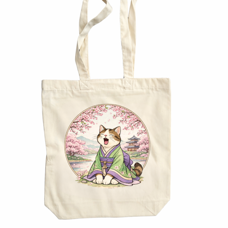 Hanbok Cat Tote – Blossom Edition torba bawełniana 220 g/m²